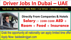 Driver jobs in Dubai for 2023 and 2024