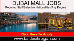Vacancy open Dubai Mall for 2024-Apply for latest Dubai mall job
